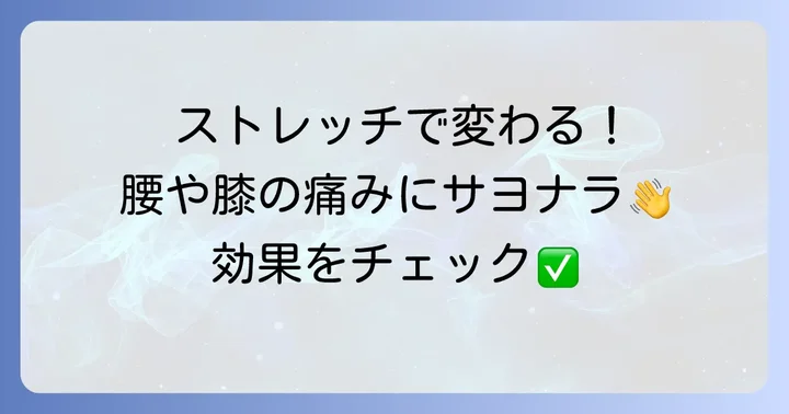 大腿筋膜張筋ストレッチで得られる具体的な効果