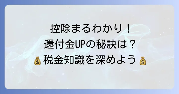 還付金に影響する控除の種類とポイント