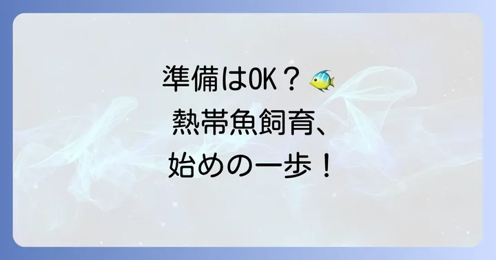 アクアエフで始める熱帯魚飼育の準備