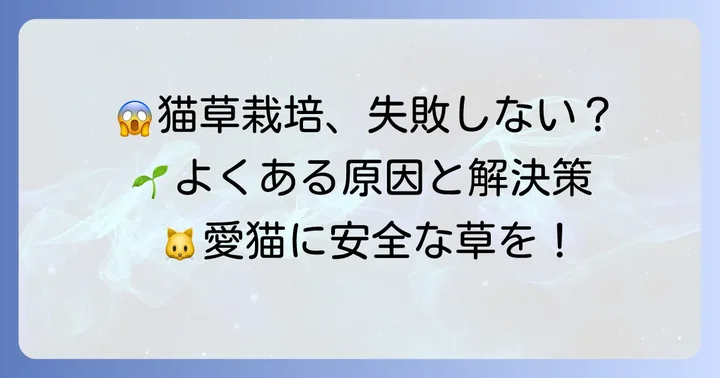 猫草栽培でよくある失敗と解決策