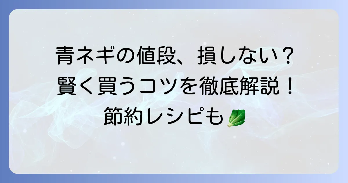 青ネギの値段はスーパーでいくら?相場と賢く購入するコツを徹底解説