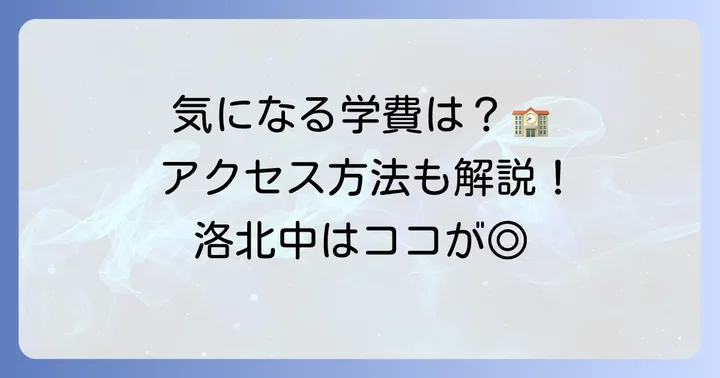 洛北高校附属中学校の学費とアクセス情報