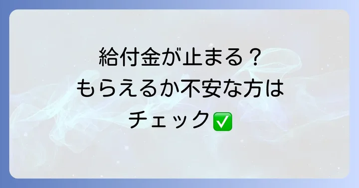 補足的老齢年金生活者支援給付金が支給されないケース