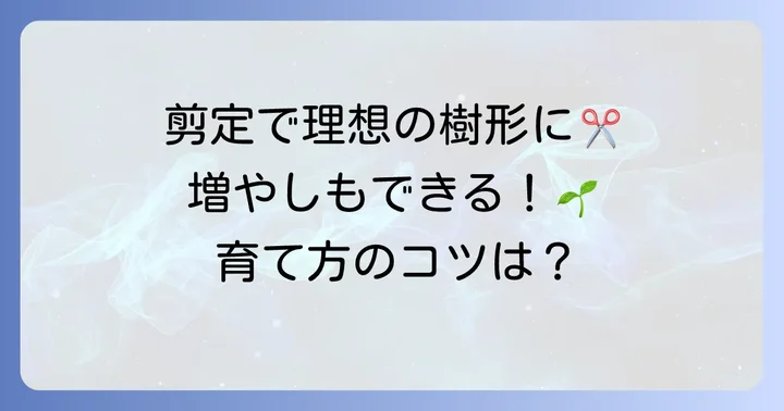 成長をさらに早める！剪定と増やし方の方法