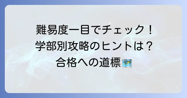 学部別に見る北海道大学後期日程の難易度