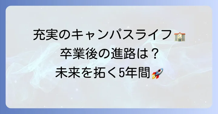 近大高専の学校生活と卒業後の進路