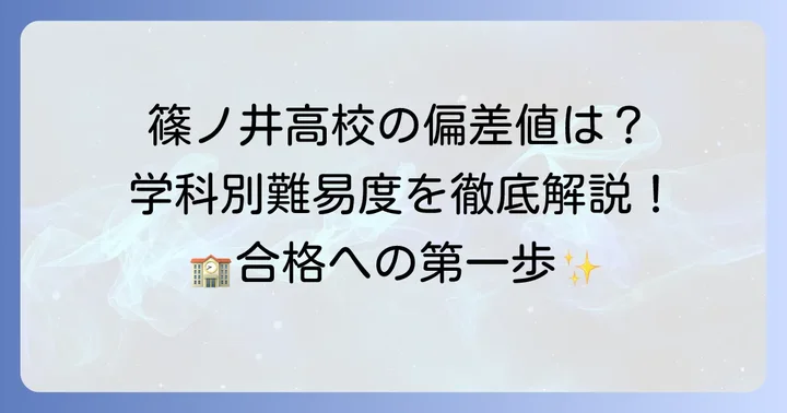 篠ノ井高校の偏差値と学科別難易度