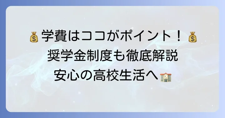 気になる学費と奨学金制度
