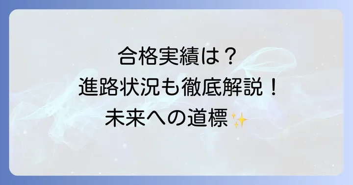 大学合格実績と進路状況