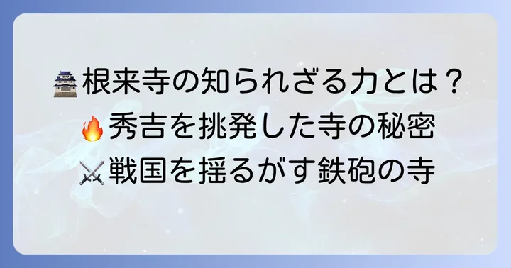 根来寺焼き討ちの背景|強大な力を持つ寺院の台頭