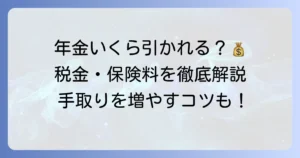 65歳以上の年金から引かれる金額はいくら？税金と社会保険料の仕組みを徹底解説