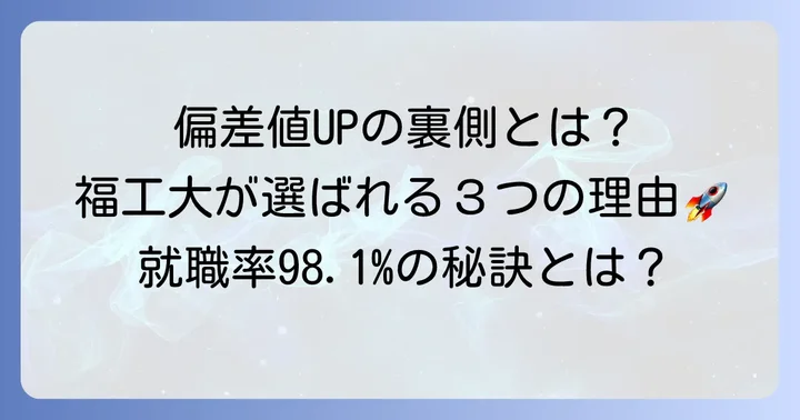 福岡工業大学の偏差値が上がる背景にある3つの理由
