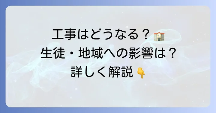 建て替えがもたらす変化：生徒・保護者・地域への影響