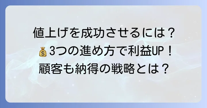 成功するための値上げの進め方