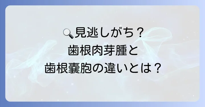 正しい診断が重要！検査方法と歯根嚢胞との違い