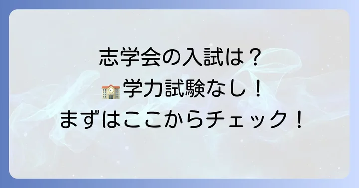 志学会高等学校の入試方法と募集要項