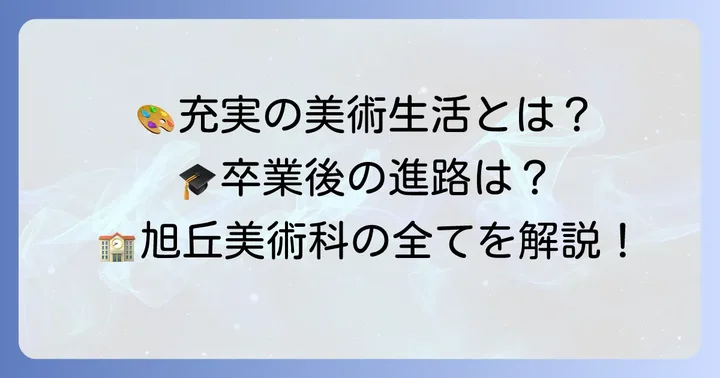 旭丘高校美術科の学校生活と卒業後の進路