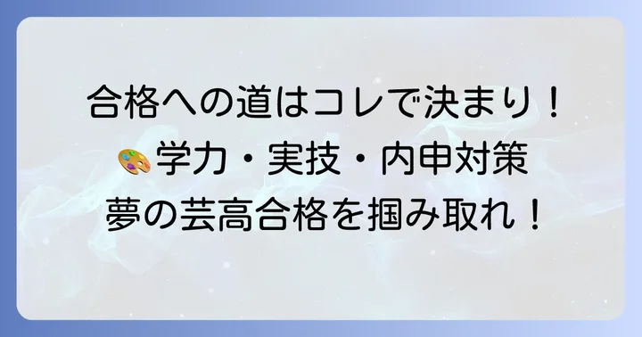 都立総合芸術高校に合格するための対策
