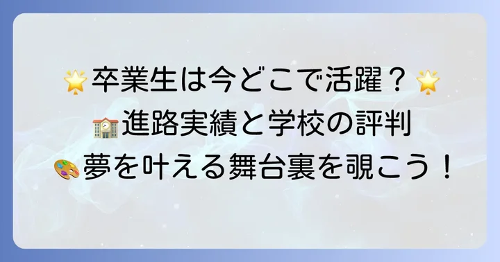 都立総合芸術高校の評判と卒業後の進路