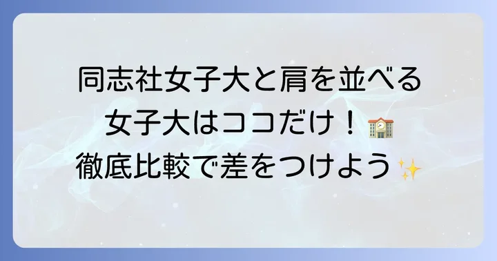同志社女子大学と同じレベルの女子大学