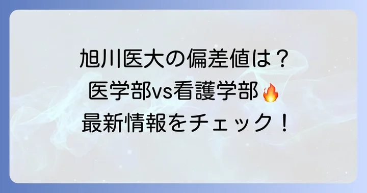 旭川医大の偏差値概要：医学部と看護学部の最新情報