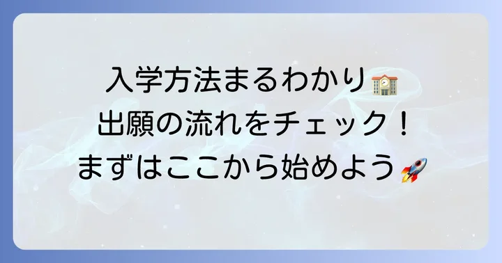 ルネサンス大阪高等学校の入学方法と出願の流れ