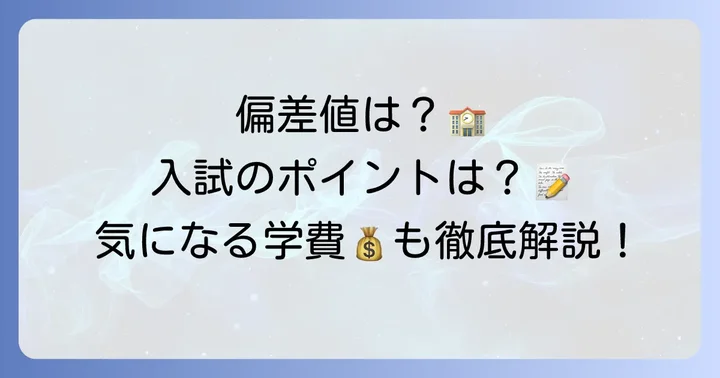 報徳学園中学校の偏差値と入試の基本情報