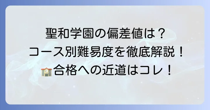 聖和学園高等学校の偏差値とコース別の難易度