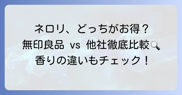 無印良品と他社ネロリアロマオイルの比較