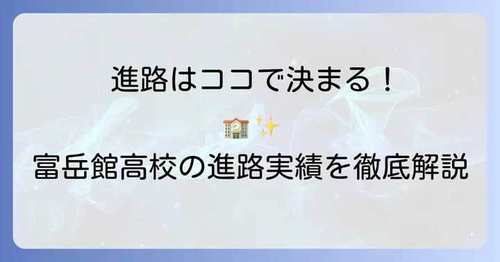 富岳館高校の進学実績と卒業後の進路
