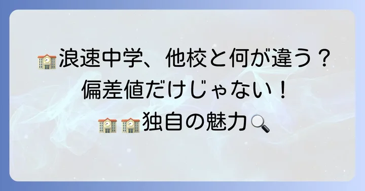 浪速中学と他校との比較