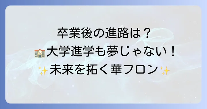 華陽フロンティア高等学校の評判と卒業後の進路