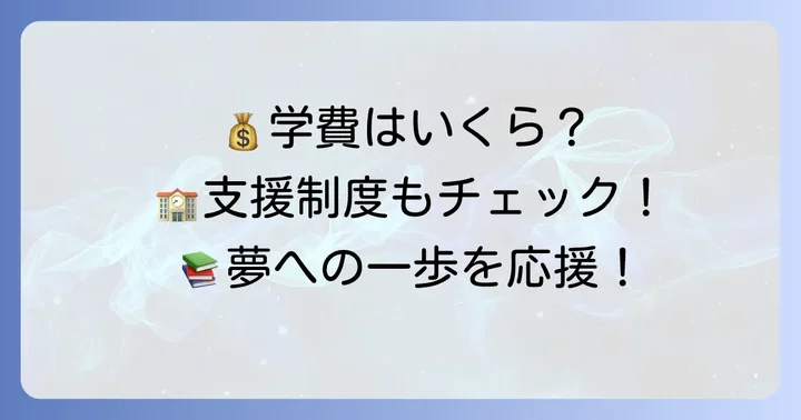 学費と利用できる支援制度
