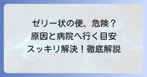 ゼリー状の便が出る原因を徹底解説！考えられる病気と対処法