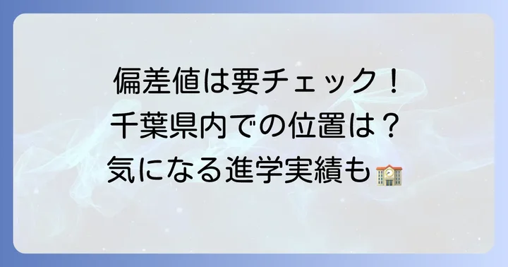 光英VERITAS高校の偏差値と千葉県内での位置づけ