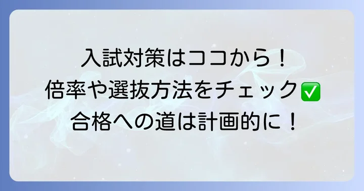 四ツ葉学園中等教育学校の入試情報と倍率