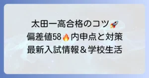 太田一高の偏差値は58！合格ラインや入試対策、学校の魅力を徹底解説