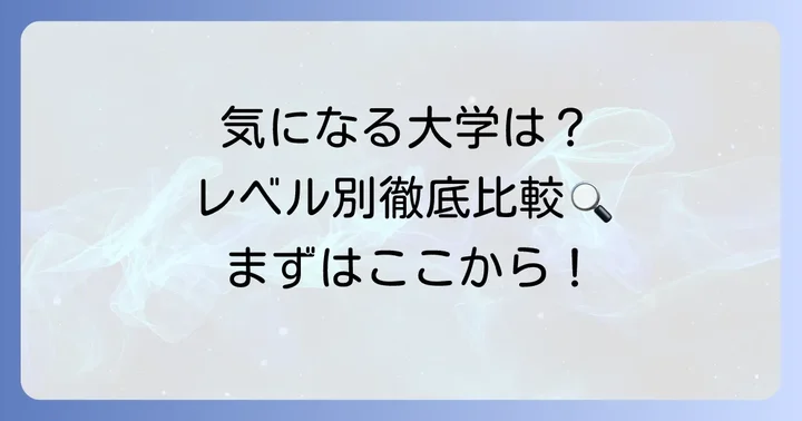 帝京大学と同じレベルとされる大学グループ