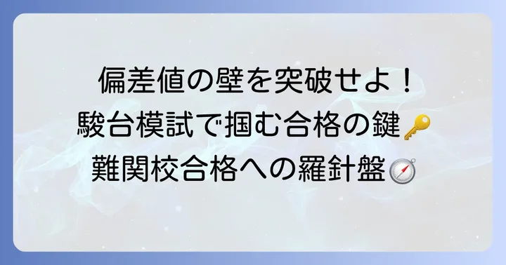 駿台模試中学生偏差値表とは？その重要性を理解する