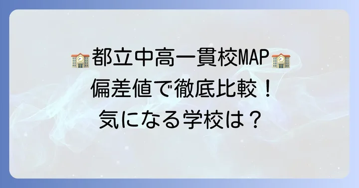 他の都立中高一貫校との偏差値比較