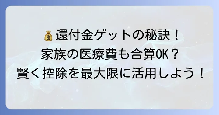 医療費控除で還付金を受け取るコツ