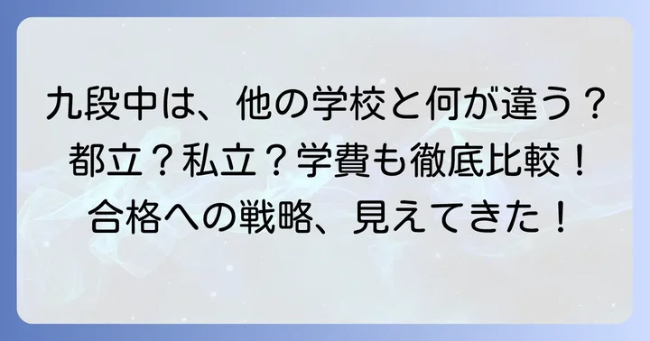 九段中等教育学校と他校との比較