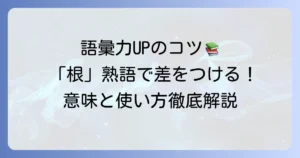 根熟語3文字の意味と使い方を徹底解説！語彙力アップのコツ