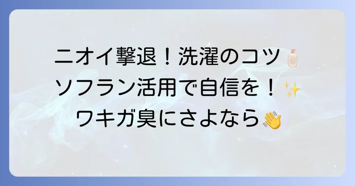 ワキガ臭を効果的に消す!ソフランフレッシュグリーンの洗濯方法