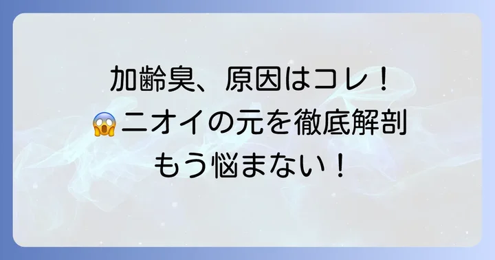 加齢臭の正体とは？衣類に染みつく原因を理解する