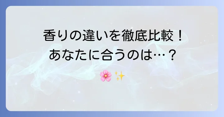レノアオードリュクス各シリーズの香りの特徴と強さ比較