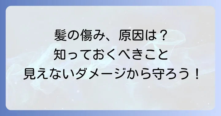 ひどく傷んだ髪の原因を知ることから始めよう