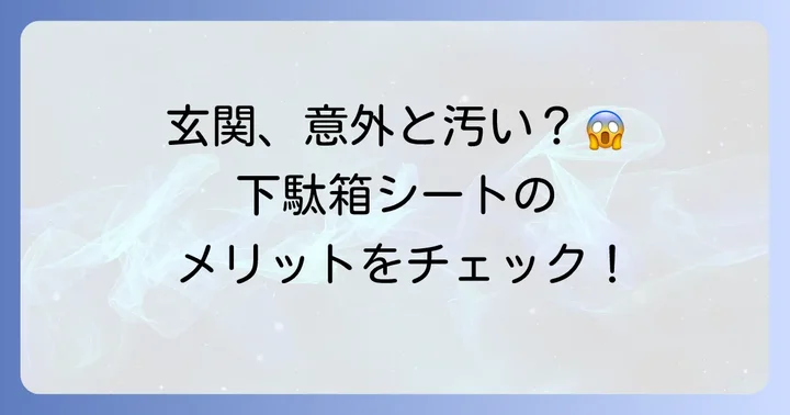下駄箱シートはなぜ必要？玄関を清潔に保つメリット