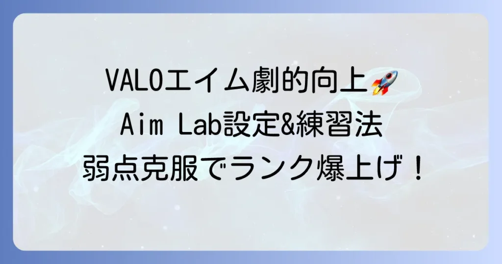 AimLabでVALORANTのエイム力向上！おすすめ設定と練習メニューを徹底解説