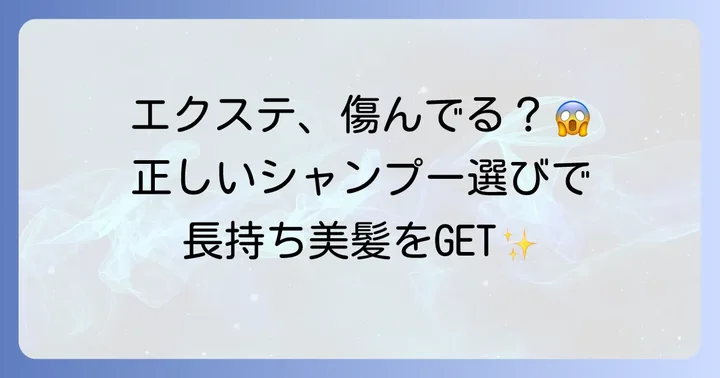 プルエクステのシャンプー選びが大切な理由